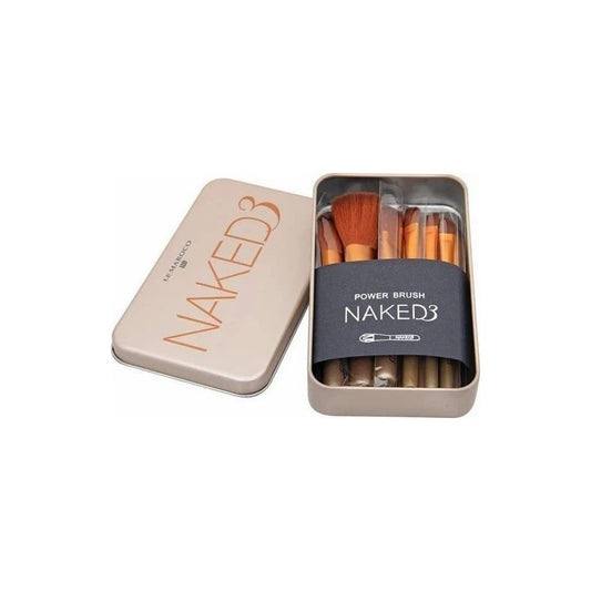 Set Brochas Pinceles 12 Piezas Naked 3 Maquillaje Dorada Gms