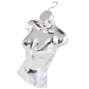 Maniqui Exhibidor Busto de Dama Color Plata Gms 2