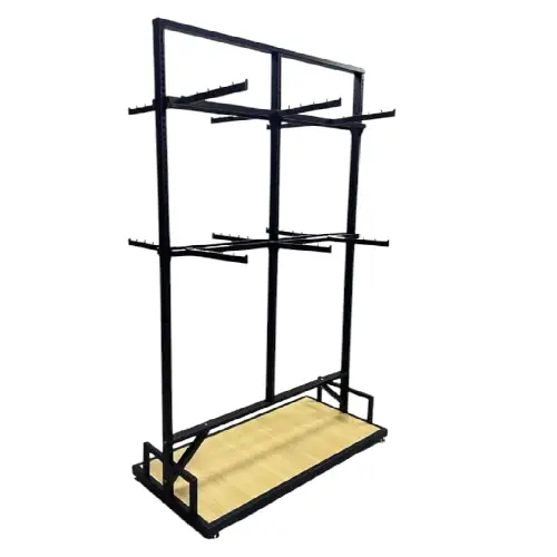 Elegante Perchero Metal/Madera Negro 220cm Gms