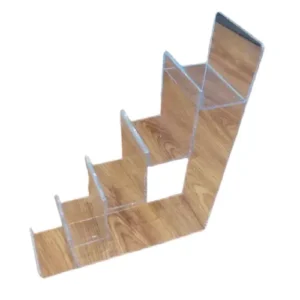 Exhibidor Escalonado de Acrílico Transparente 5 Niveles Gms