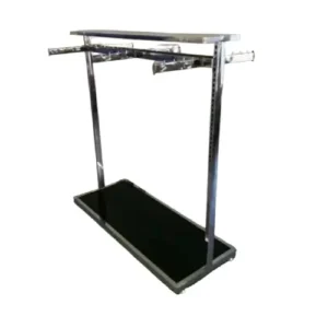 Exhibidor Metálico Doble Nivel con Base Negra Gms