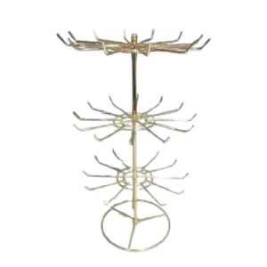 Exhibidor Metálico para Joyería y Accesorios Dorado Gms