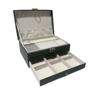 Joyero Organizador de 2 Capas Verde Gms