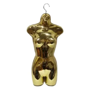 Maniquí Torso Exhibidor Medio Cuerpo Dorado Gms