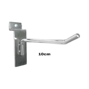 Pack 20 Ganchos Cromado para Panel Ranurado 10 cm Gms