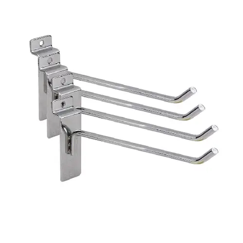 Pack 20 Ganchos Cromado para Panel Ranurado 15 cm Gms - Imagen 2