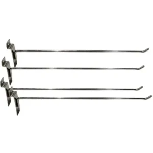 Pack 20 Ganchos Cromado para Panel Ranurado 35 cm Gms