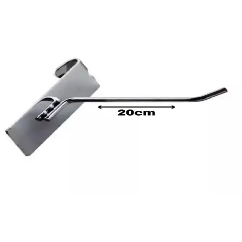 Pack 20 Ganchos de metal cromado para Malla o Rejilla 20cm