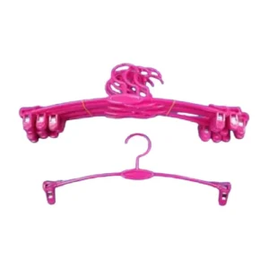 Pack 30 Colgadores de Plastico Rosa 26x11cm Gms
