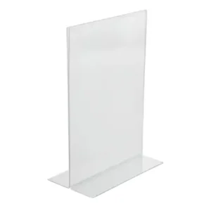 Porta Menú/Acrílico Transparente Vertical 15X21 Gms