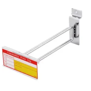 Set 20 Ganchos Doble con Portaprecio 35cm