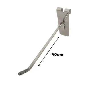 Set 20 Ganchos de metal cromado para Malla o Rejilla 40cm